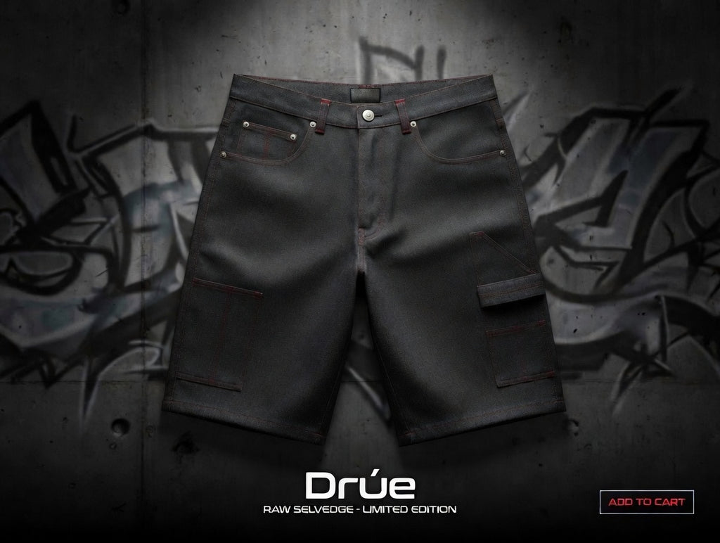 Black nylon speed jorts