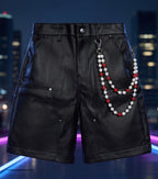 Black Leather Jorts