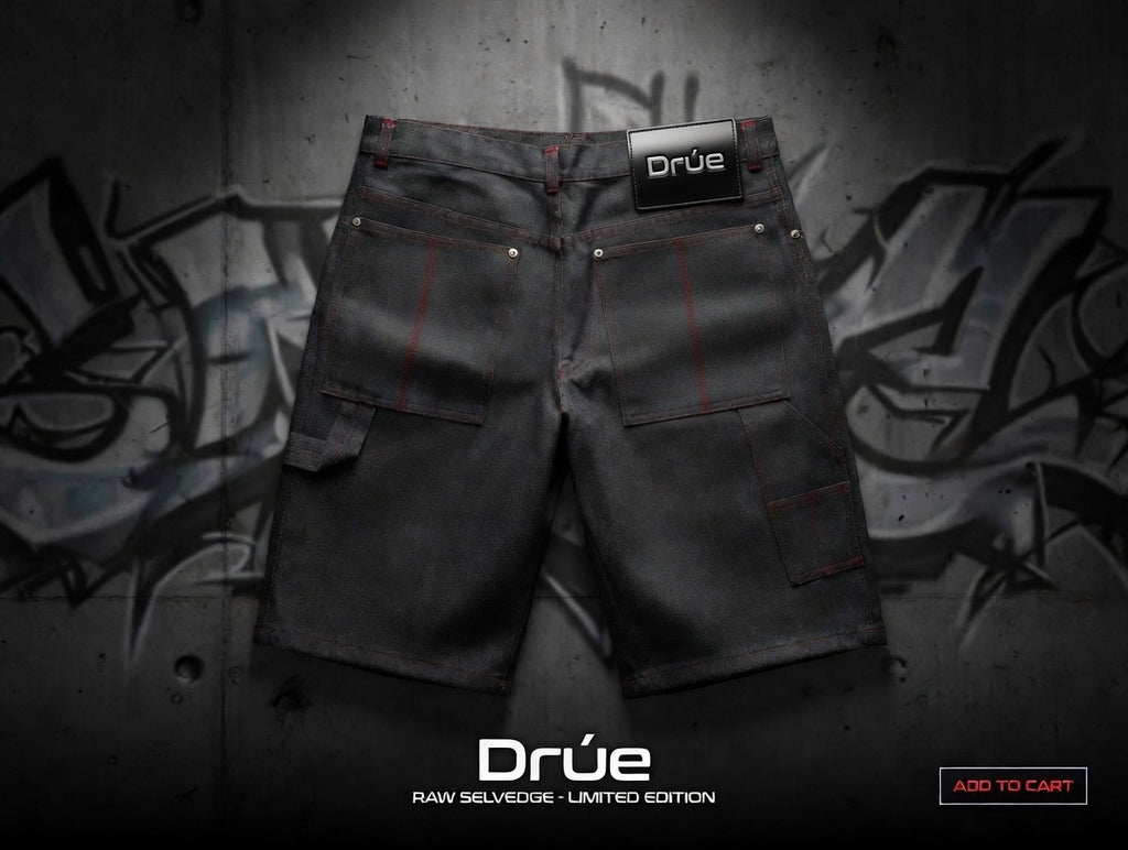 Black nylon speed jorts