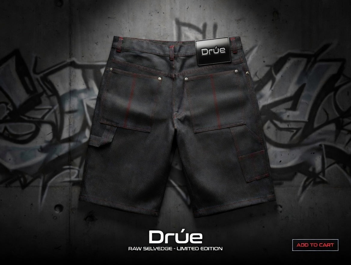 Black nylon speed jorts