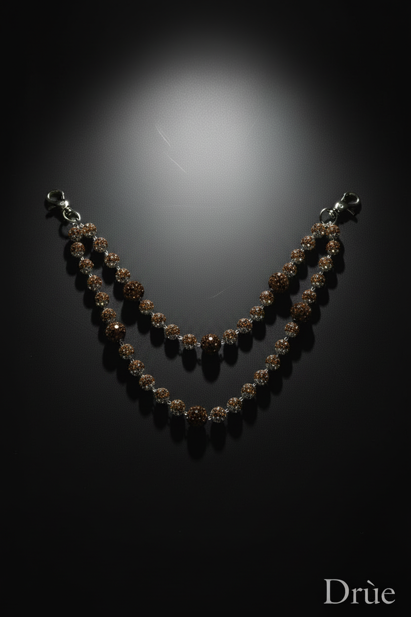Drùe Deep Brown Bead Pocket Chain