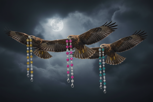Three Hawks - Pink & Silver Chain Updated